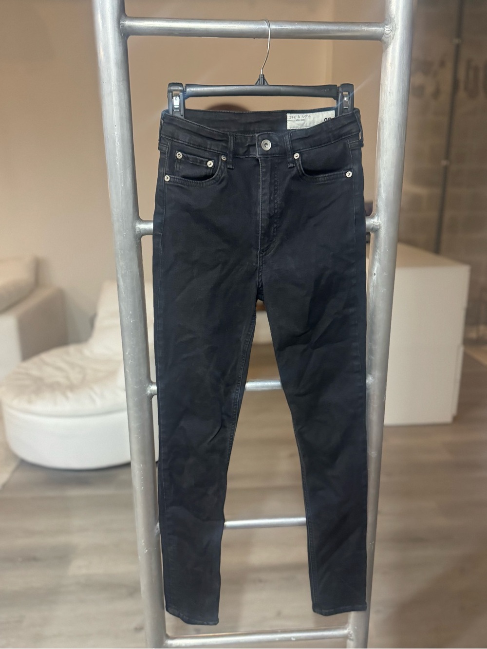 rag & bone Nina High Rise Skinny Jeans Black Size 28
